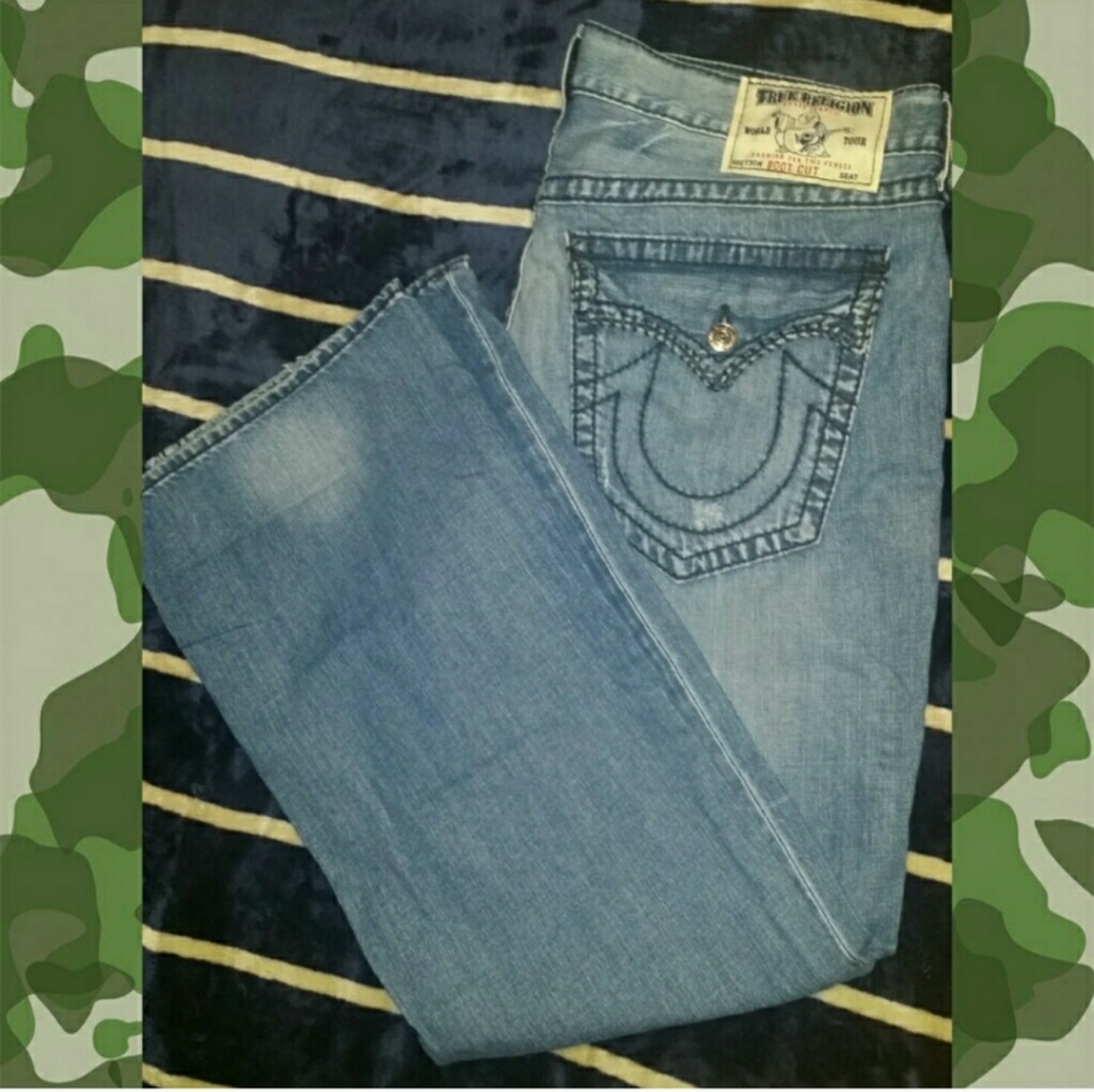 True Religion Authentic Mens Boot Cut Jeans - Picture 8 of 12